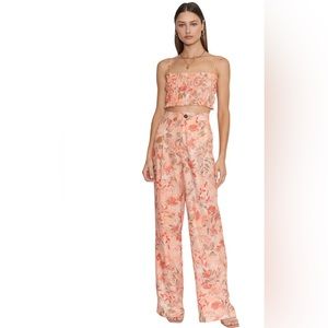 ❤️❤️ 4SI3NNA 2PC FORAL PRINT CROP TOP WITH WIDE LEG PANTS SZM ❤️❤️